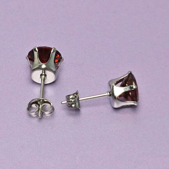 2/$15 July Simulated Ruby Earrings (NWOT)‎ - Picture 2 of 3